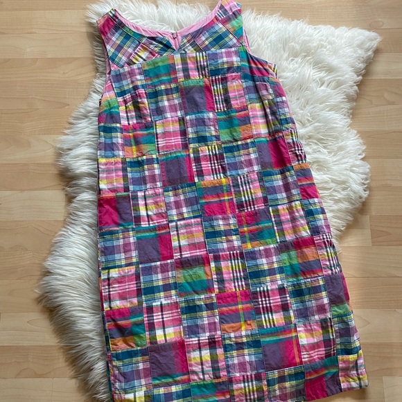 madras shift dress